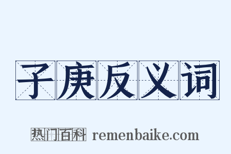 子庚反义词是什么意思的图片